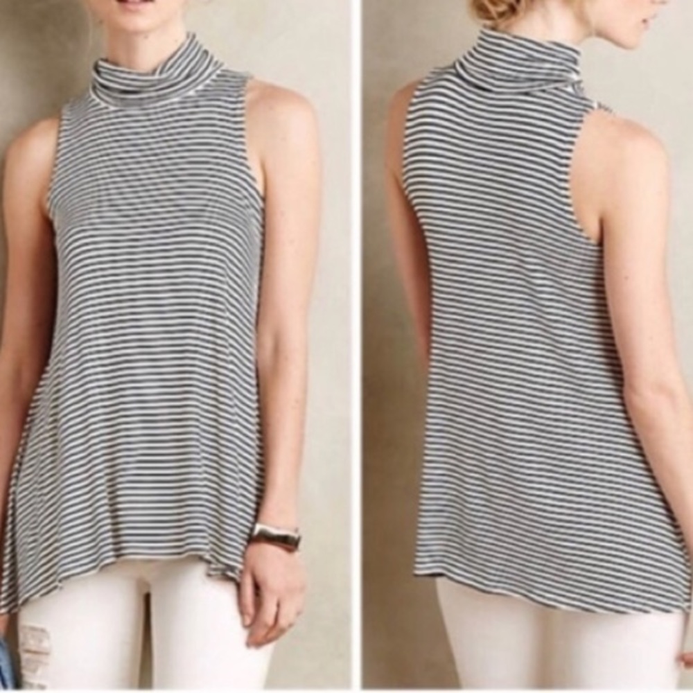 Anthropologie | Puella Striped Turtleneck Tunic